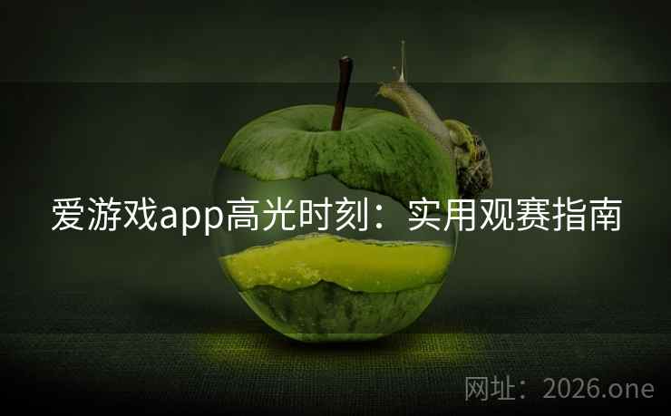 爱游戏app高光时刻：实用观赛指南