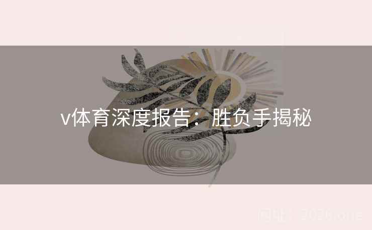 v体育深度报告:胜负手揭秘 第1张 v体育深度报告:胜负手揭秘 第1张