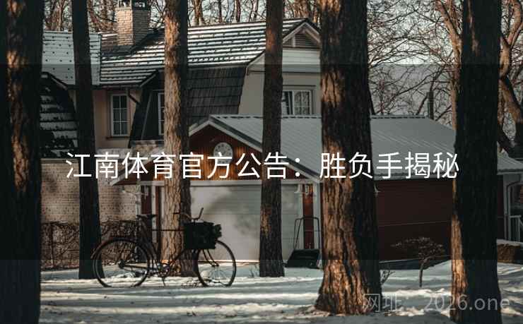 江南体育官方公告:胜负手揭秘 第2张 江南体育官方公告:胜负手揭秘 第2张